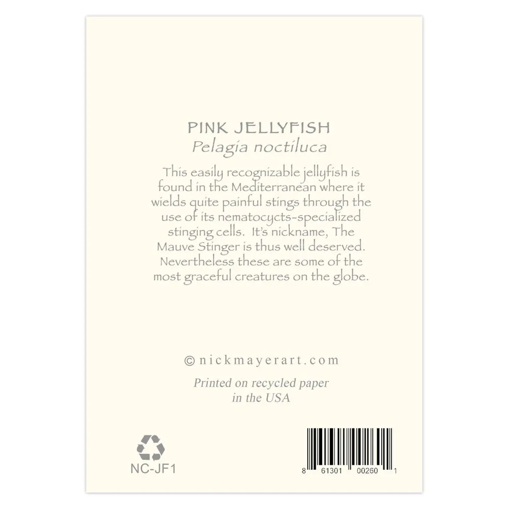 Pink Jellyfish Notecards