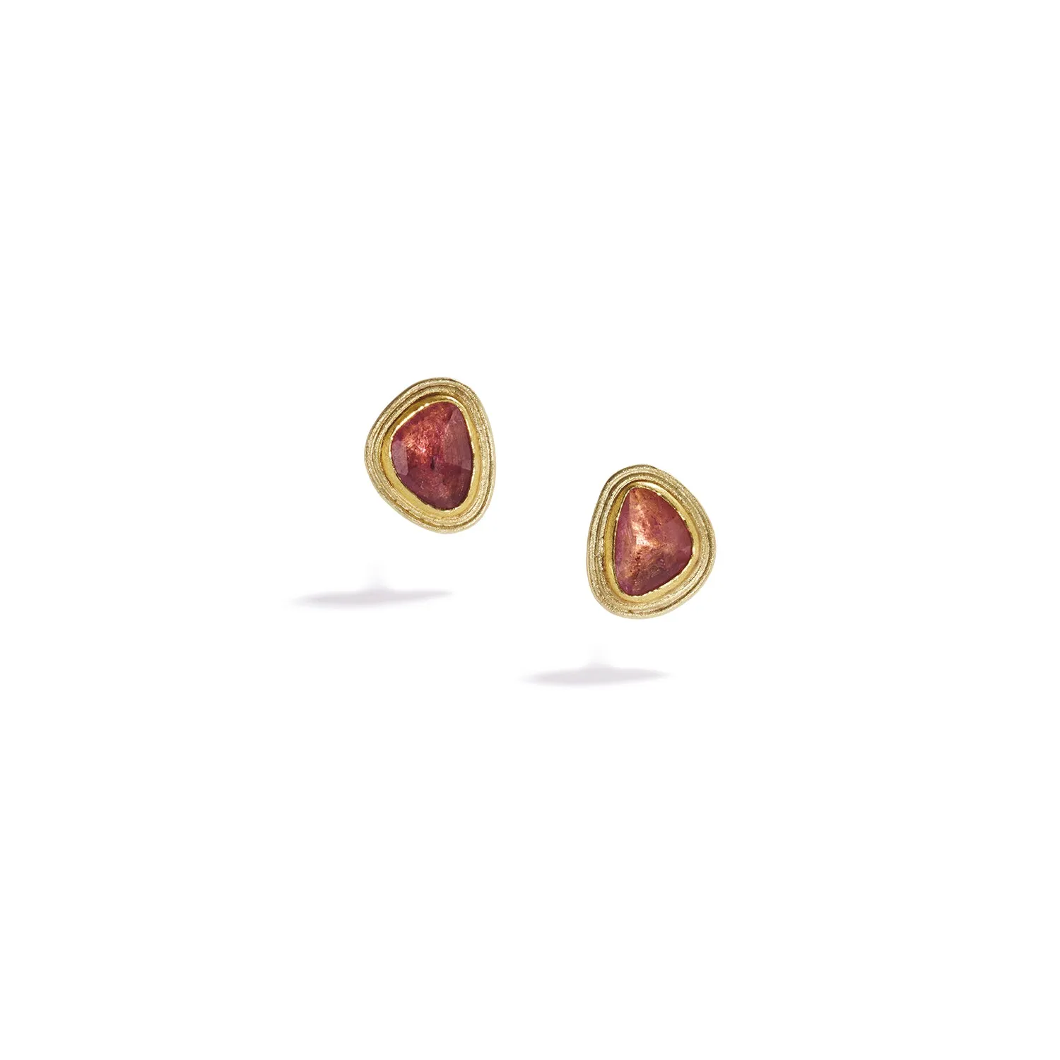 Pink Tourmaline Stud Earrings