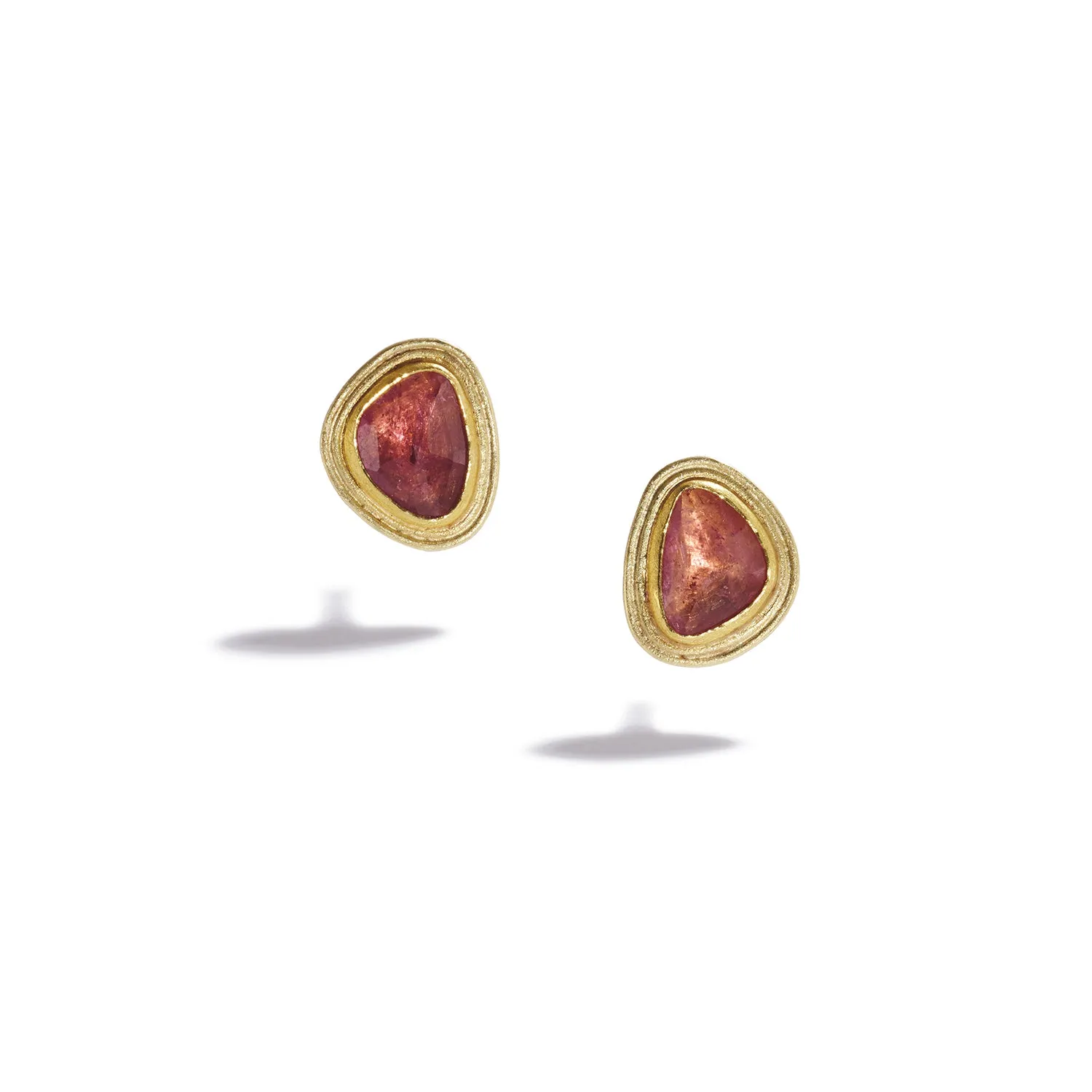 Pink Tourmaline Stud Earrings