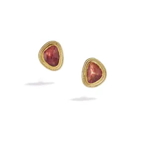 Pink Tourmaline Stud Earrings