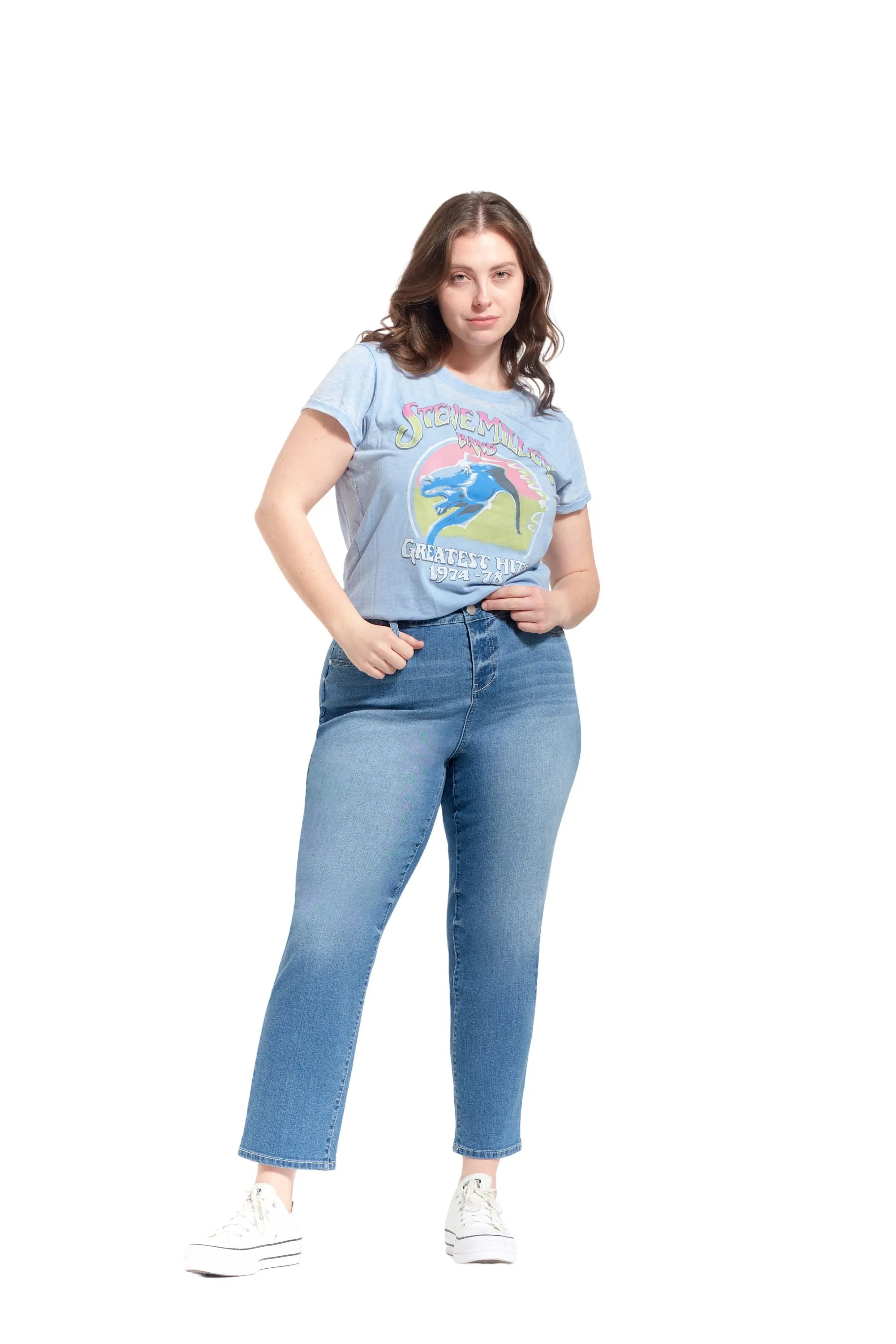 Plus Re:Denim Straight Jeans in Kinsley