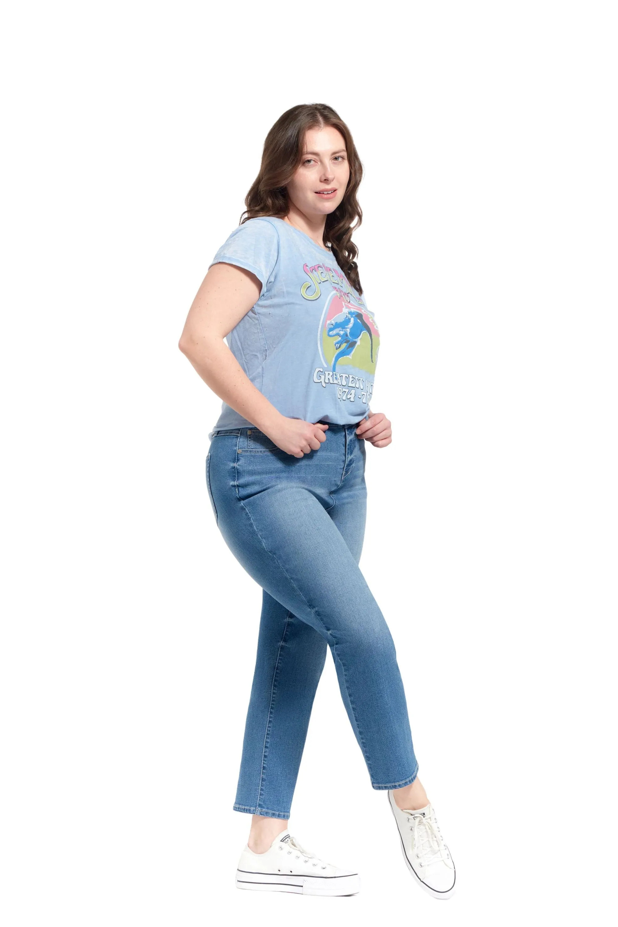 Plus Re:Denim Straight Jeans in Kinsley