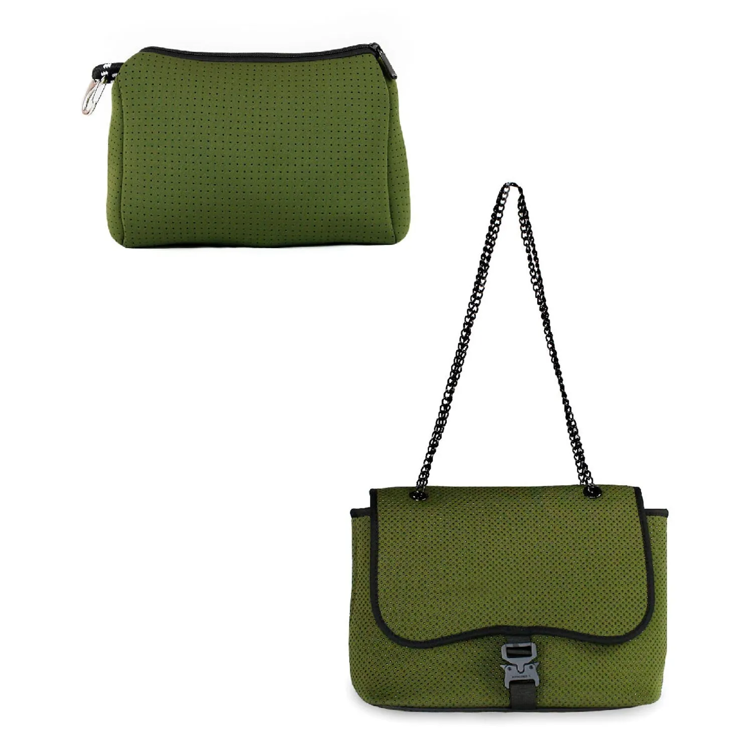 POUCH   FLAP CROSSBODY - SAFARI GREEN