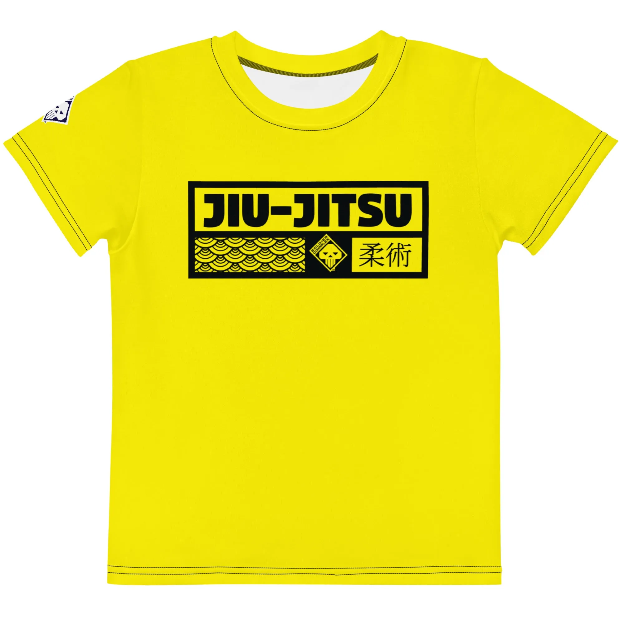 Reliable Comfort: Girl's Short Sleeve Jiu-Jitsu Rash Guard - Golden Sun