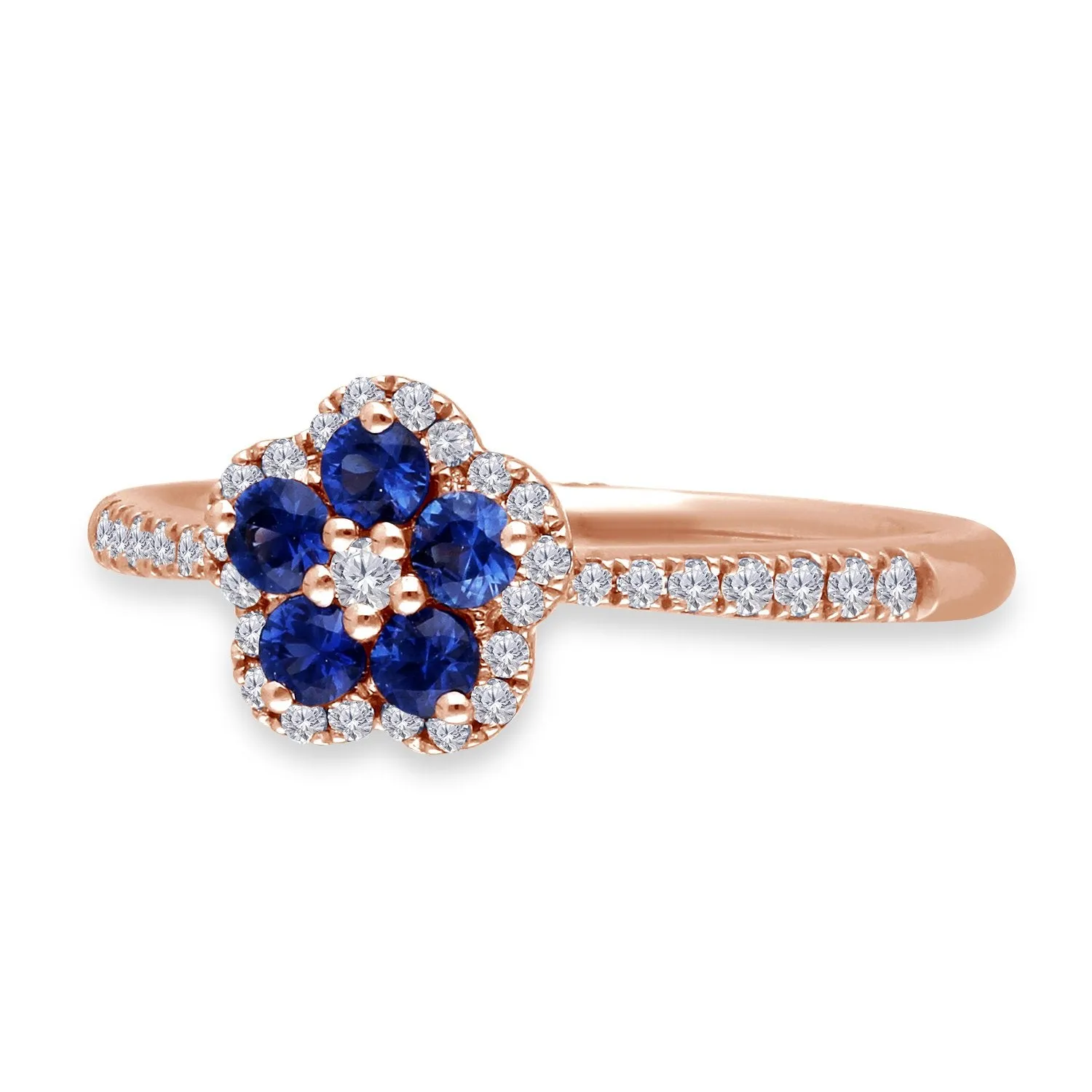 Rose Gold Sapphire & Diamond Heirloom Ring