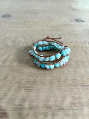 Sea Blue Wrap Bracelet