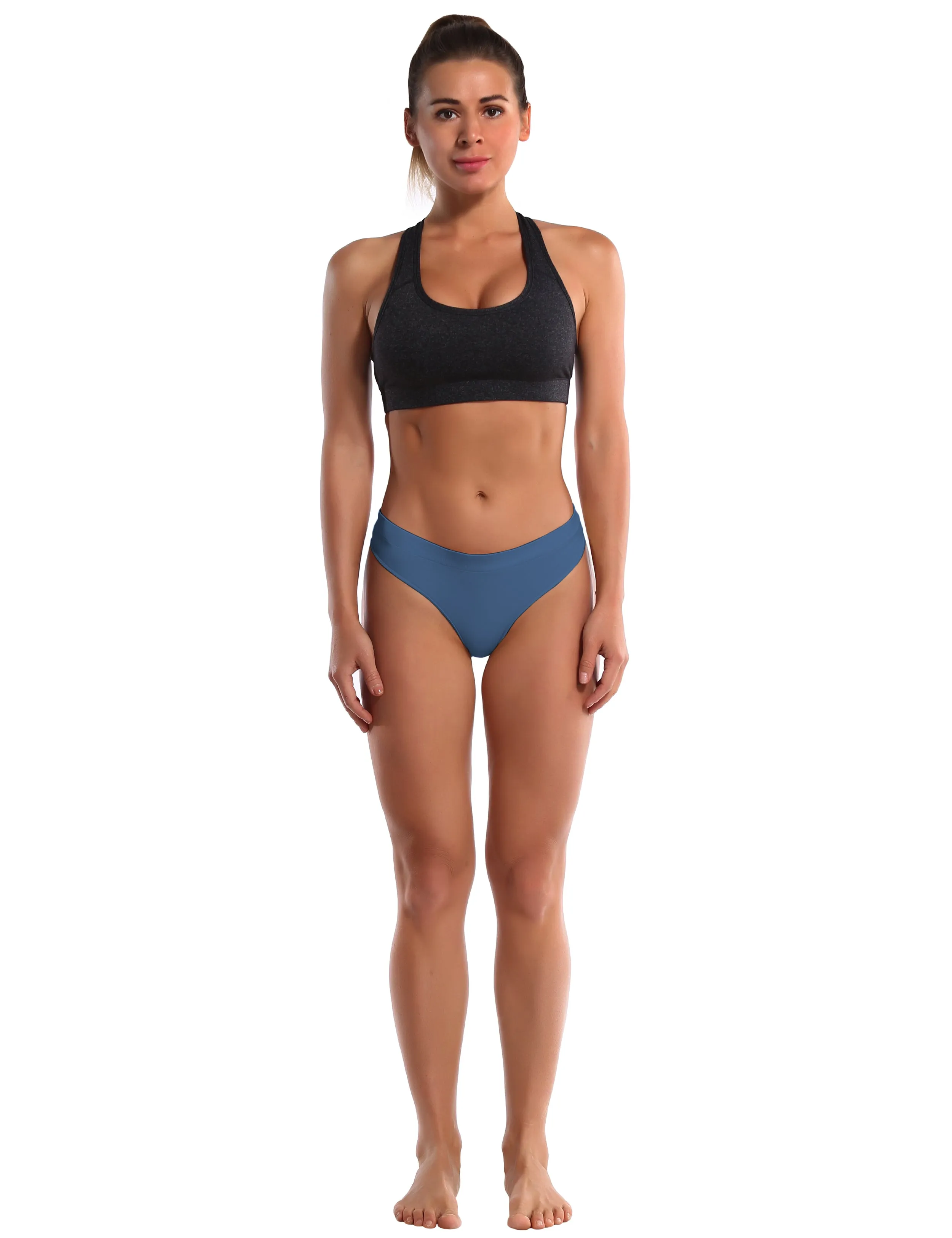 Seamless Sports Thongs Underwear darknavy