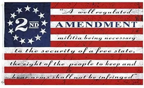 Second Amendment USA Flag Polyester with Brass Grommets 3 X 5 Ft