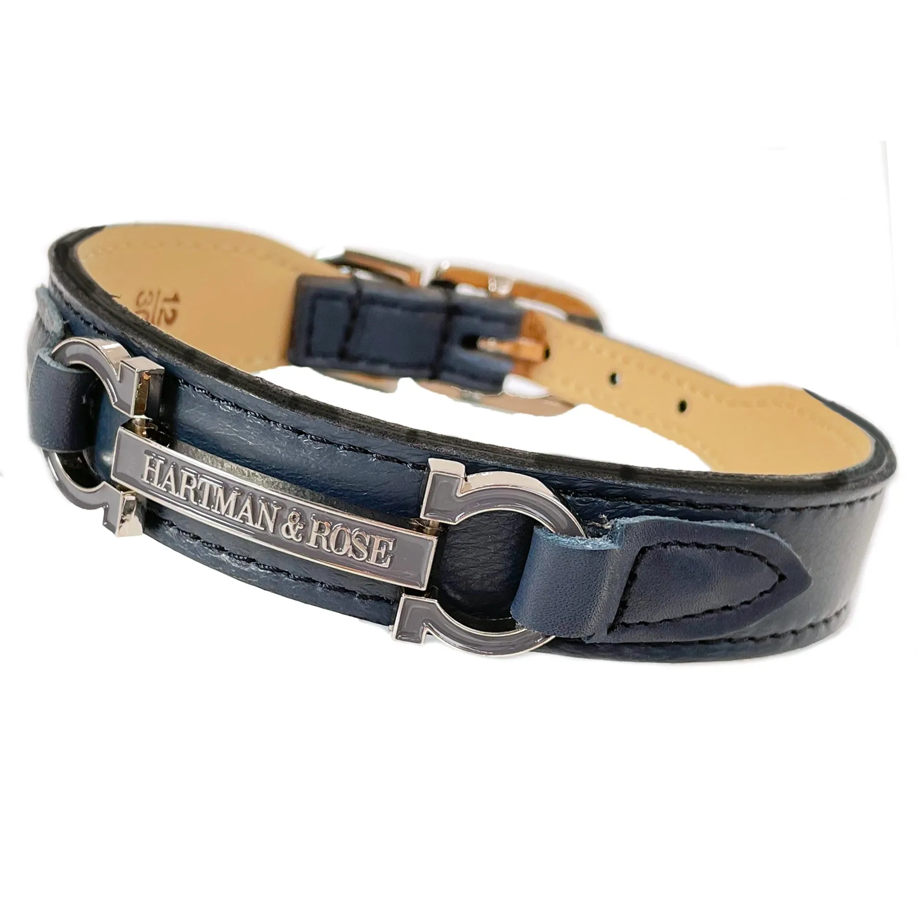 Signature Dog Collar in Slate Blue & Nickel