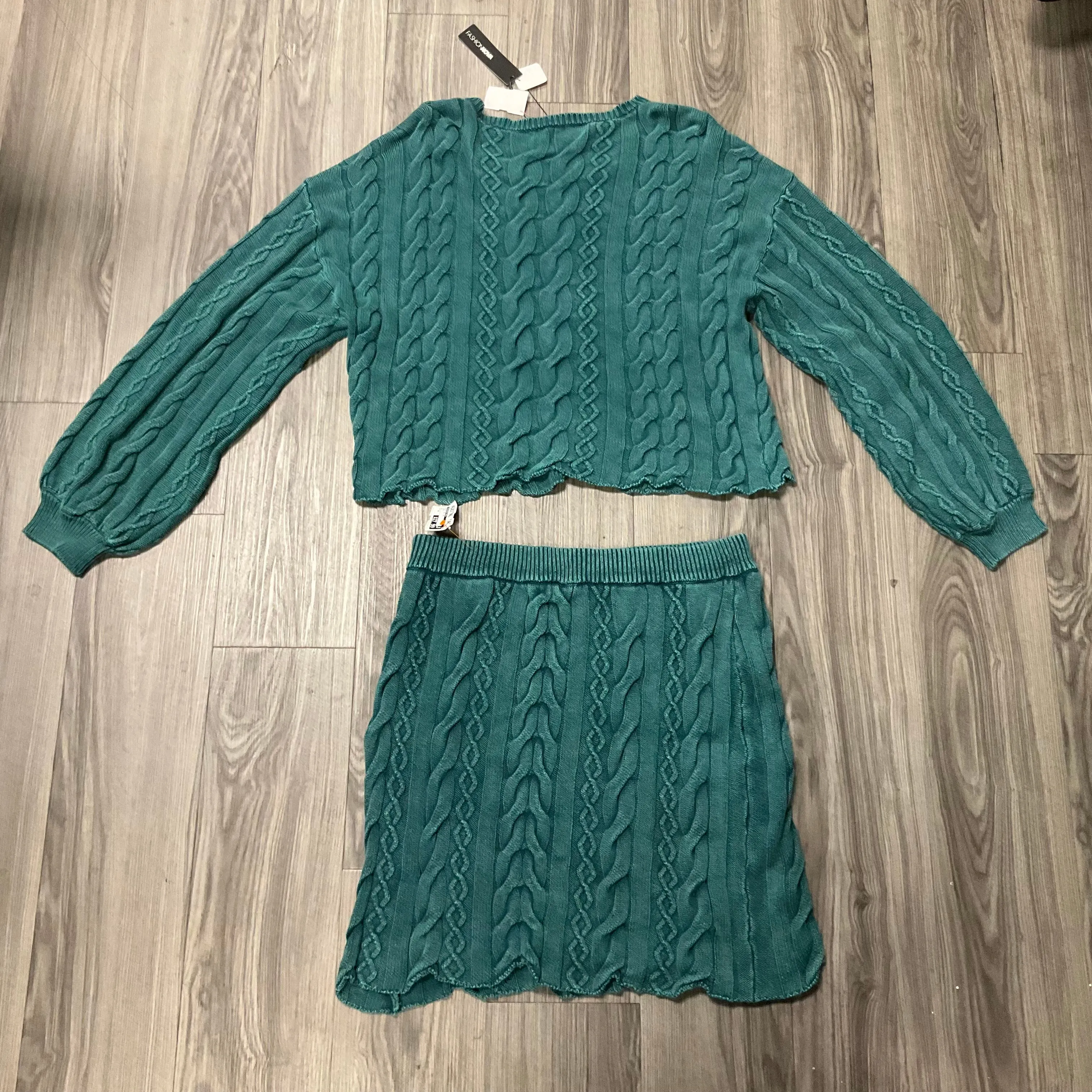 Skirt Set 2pc By Fashion Nova In Green, Size: 3x