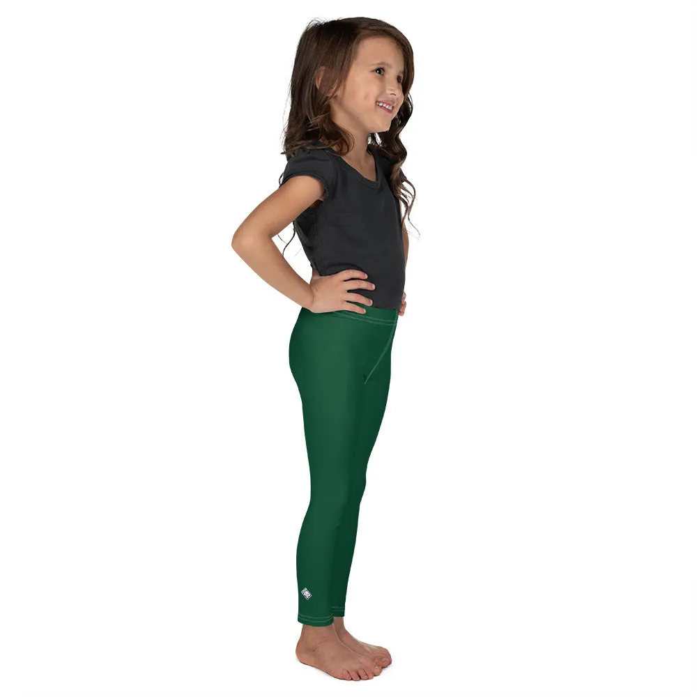 Solid Style: Girls' Active Leggings for Playful Days - Sherwood Forest