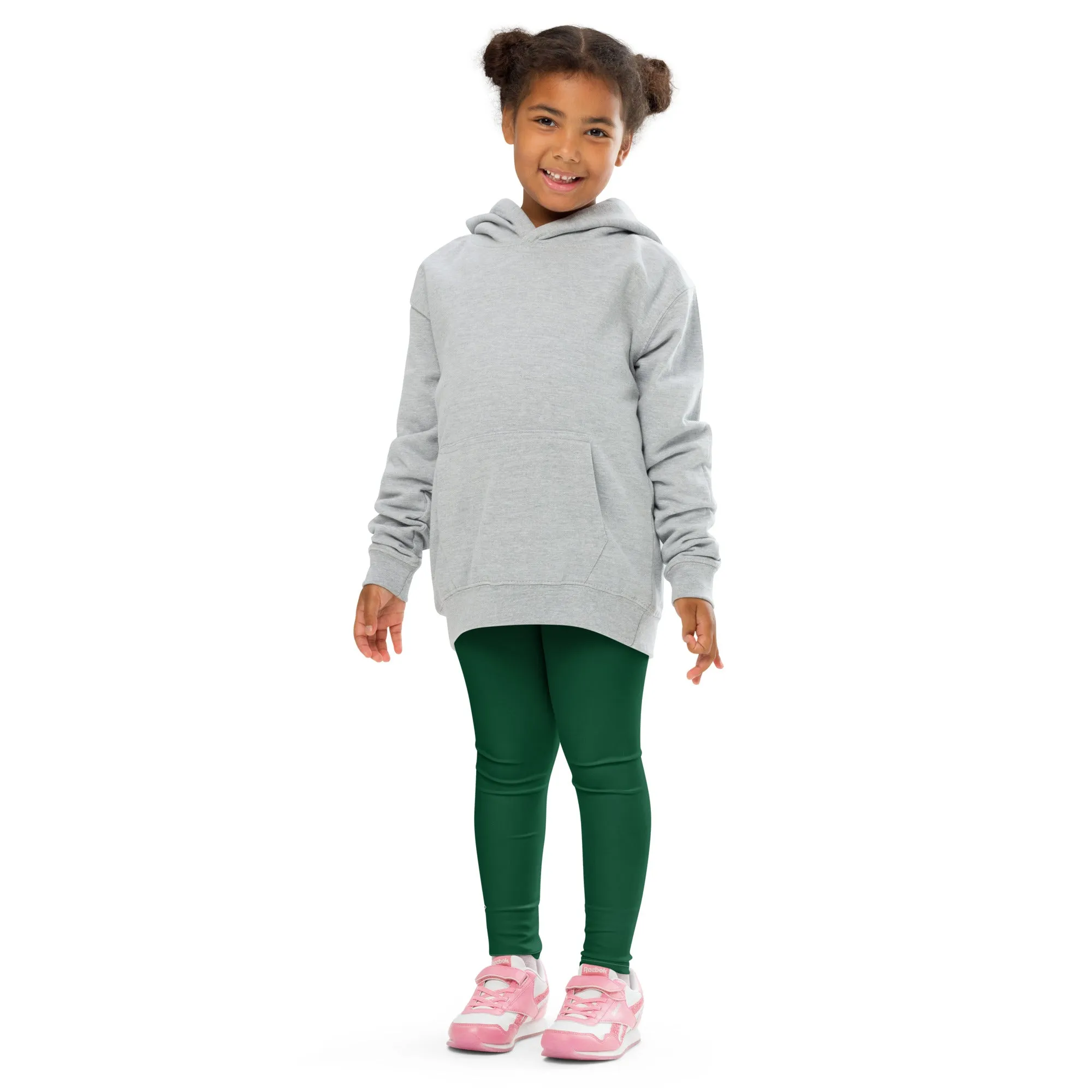 Solid Style: Girls' Active Leggings for Playful Days - Sherwood Forest