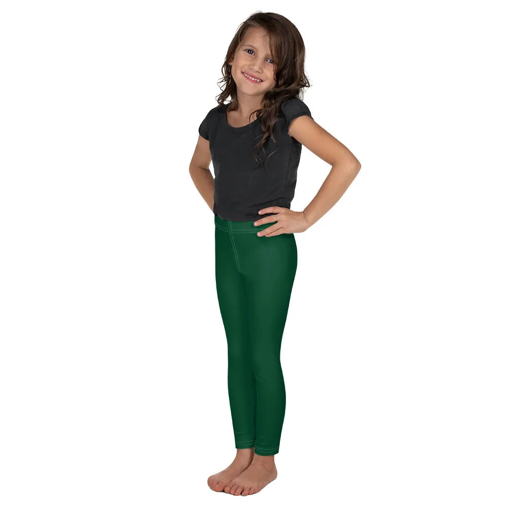 Solid Style: Girls' Active Leggings for Playful Days - Sherwood Forest