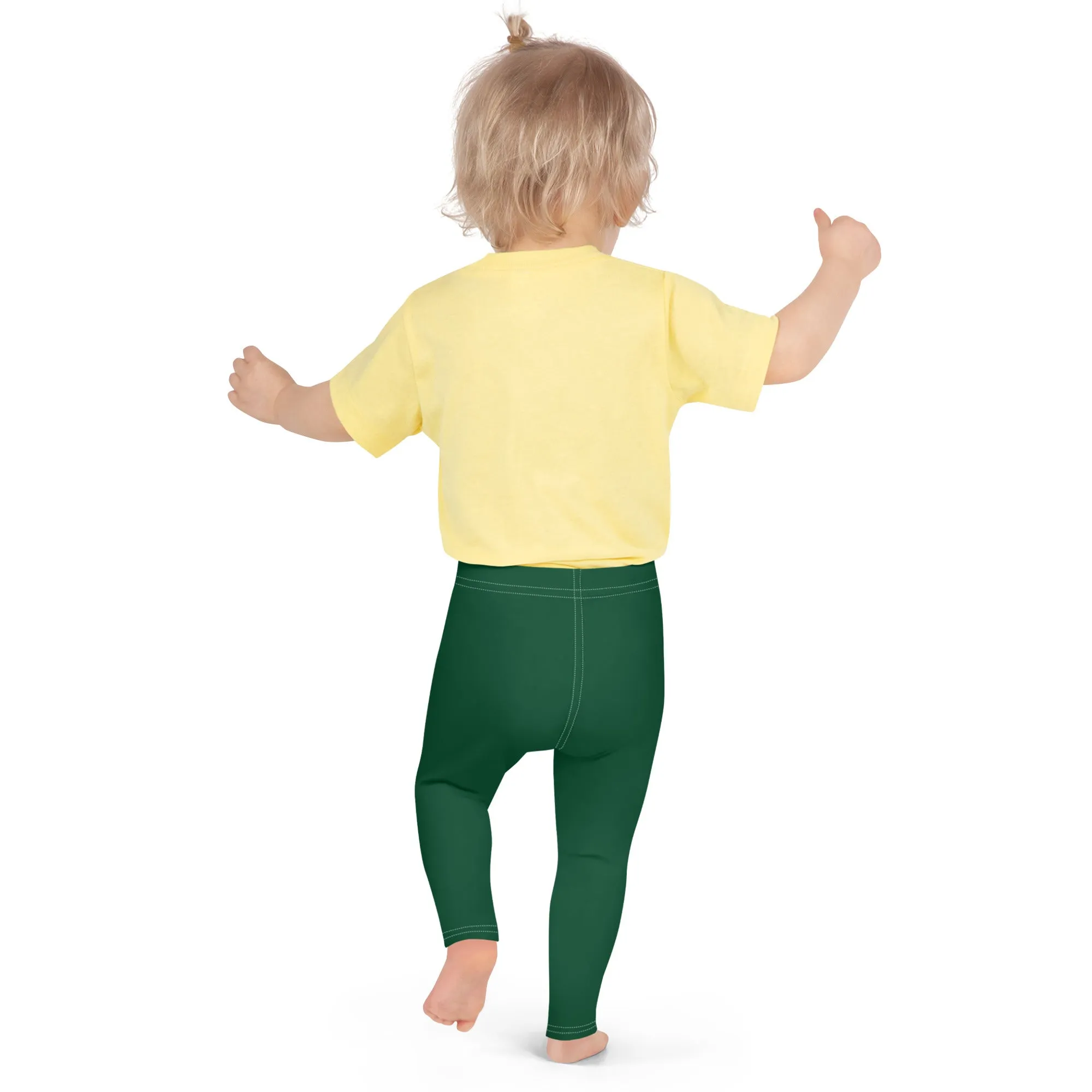 Solid Style: Girls' Active Leggings for Playful Days - Sherwood Forest