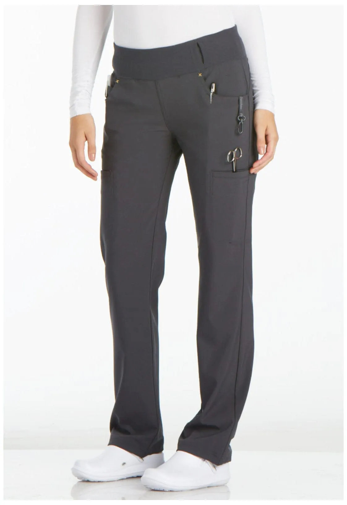 St George's iFlex PETITE Pull-on Scrub Pant Pewter - Inseam 28.5" (72cm) STG-CK002PPWT