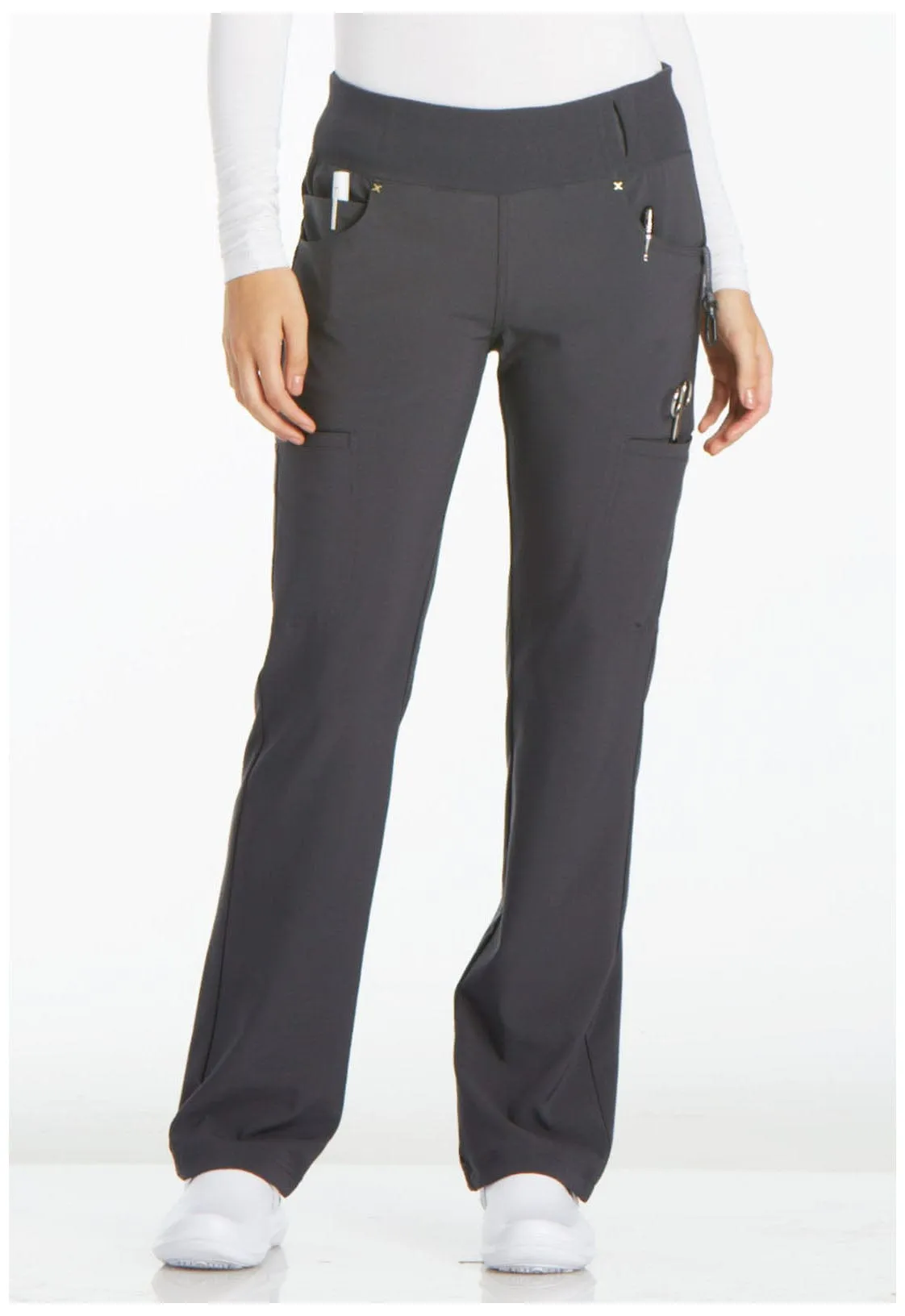 St George's iFlex PETITE Pull-on Scrub Pant Pewter - Inseam 28.5" (72cm) STG-CK002PPWT