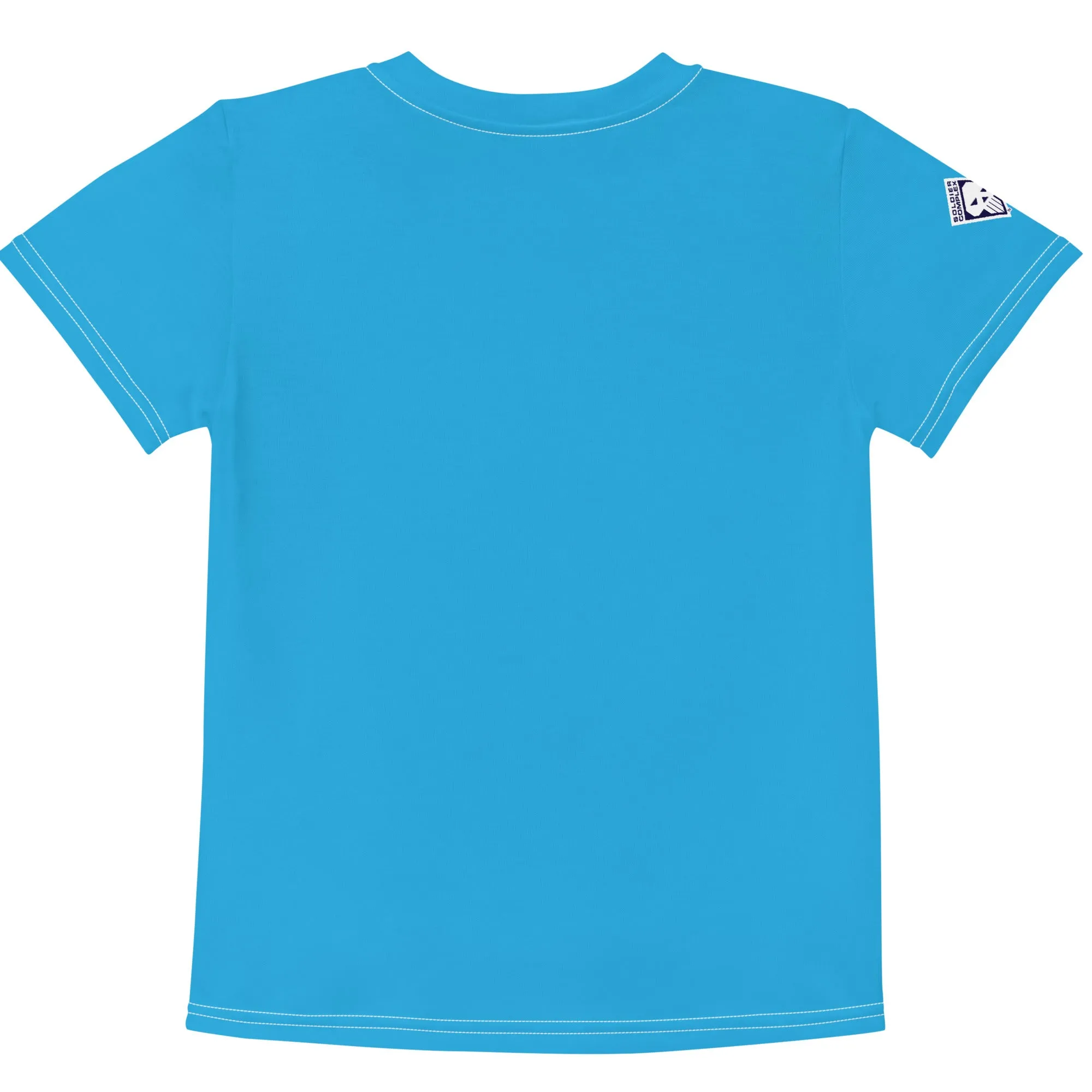 Summer Fun: Boy's Short Sleeve Classic Judo Rash Guard - Cyan