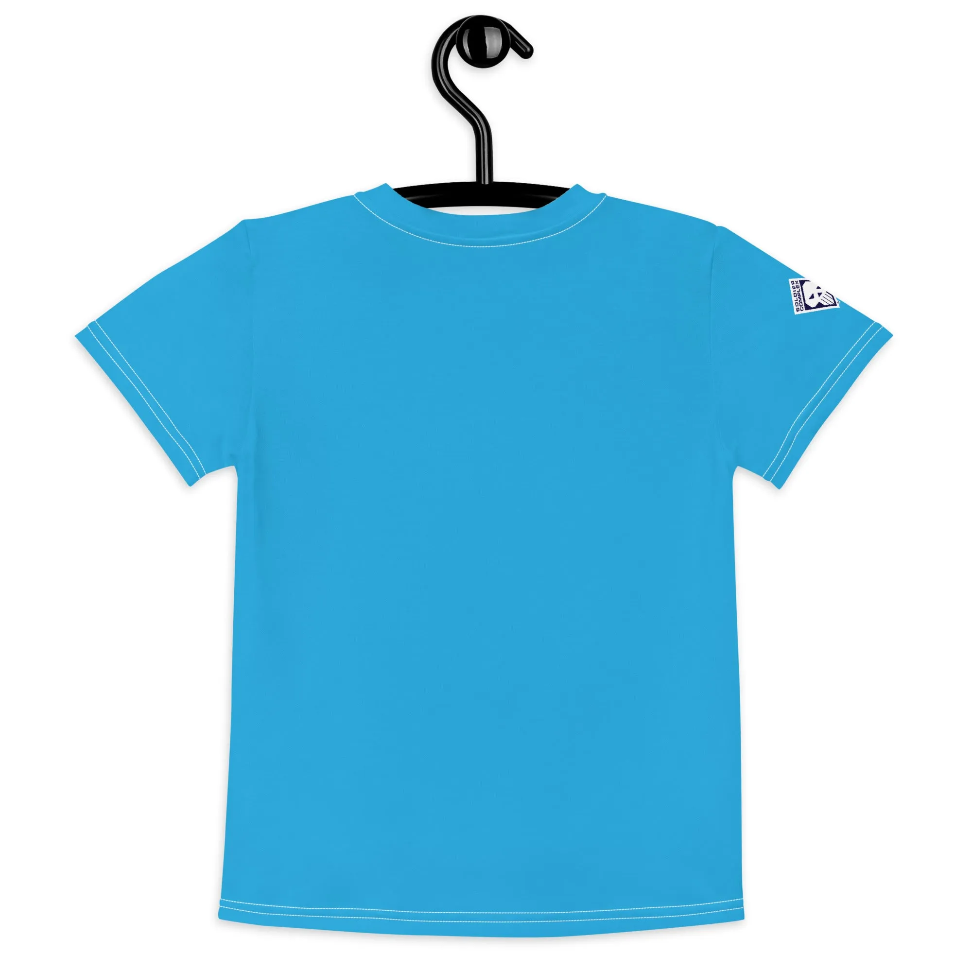 Summer Fun: Boy's Short Sleeve Classic Judo Rash Guard - Cyan