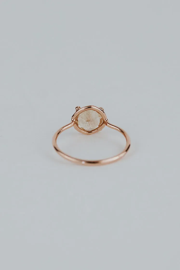 Sunstone Ring - 14k Rose Gold