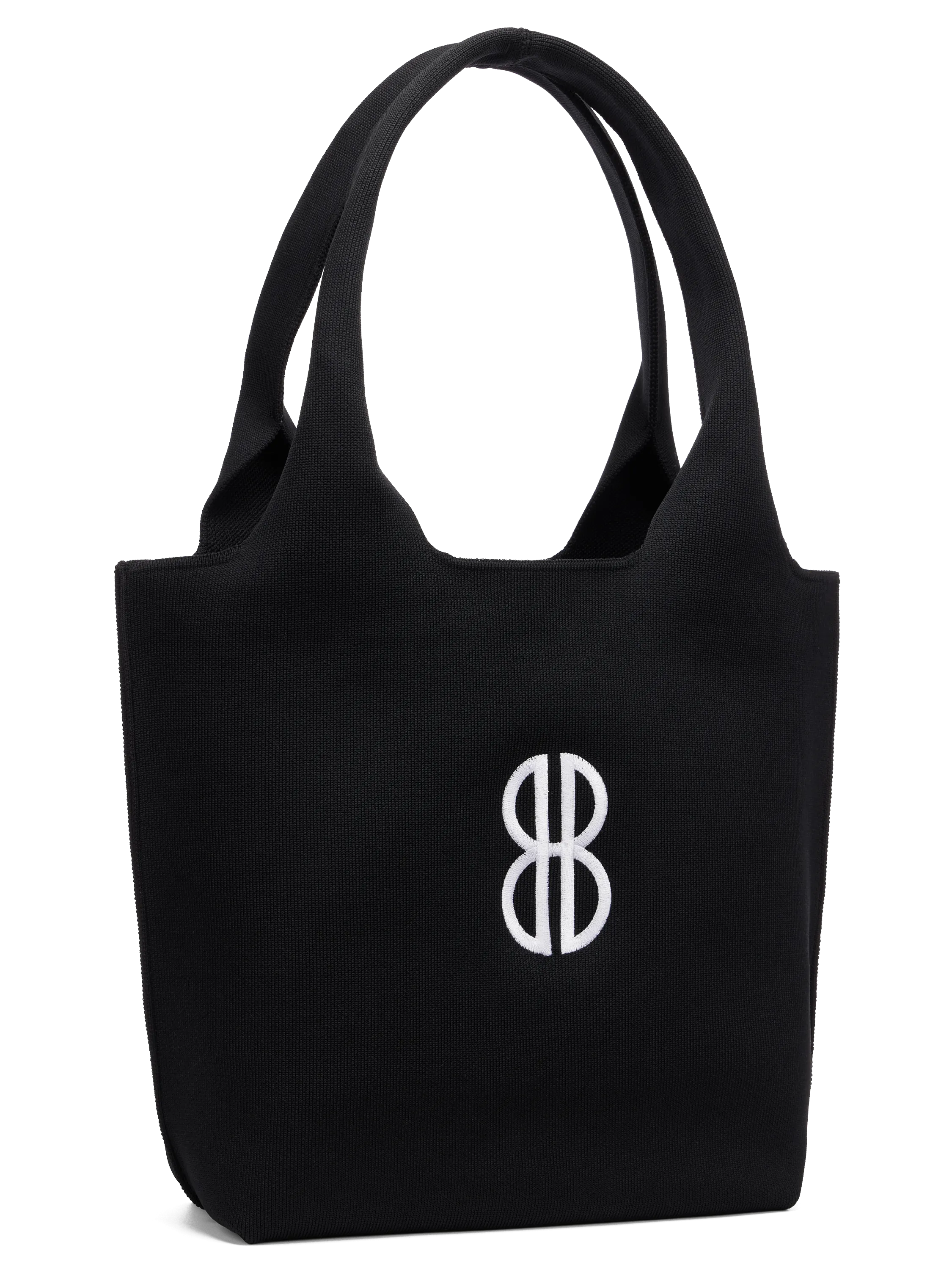 Sutton City Tote - Black Solid Monogram - Medium