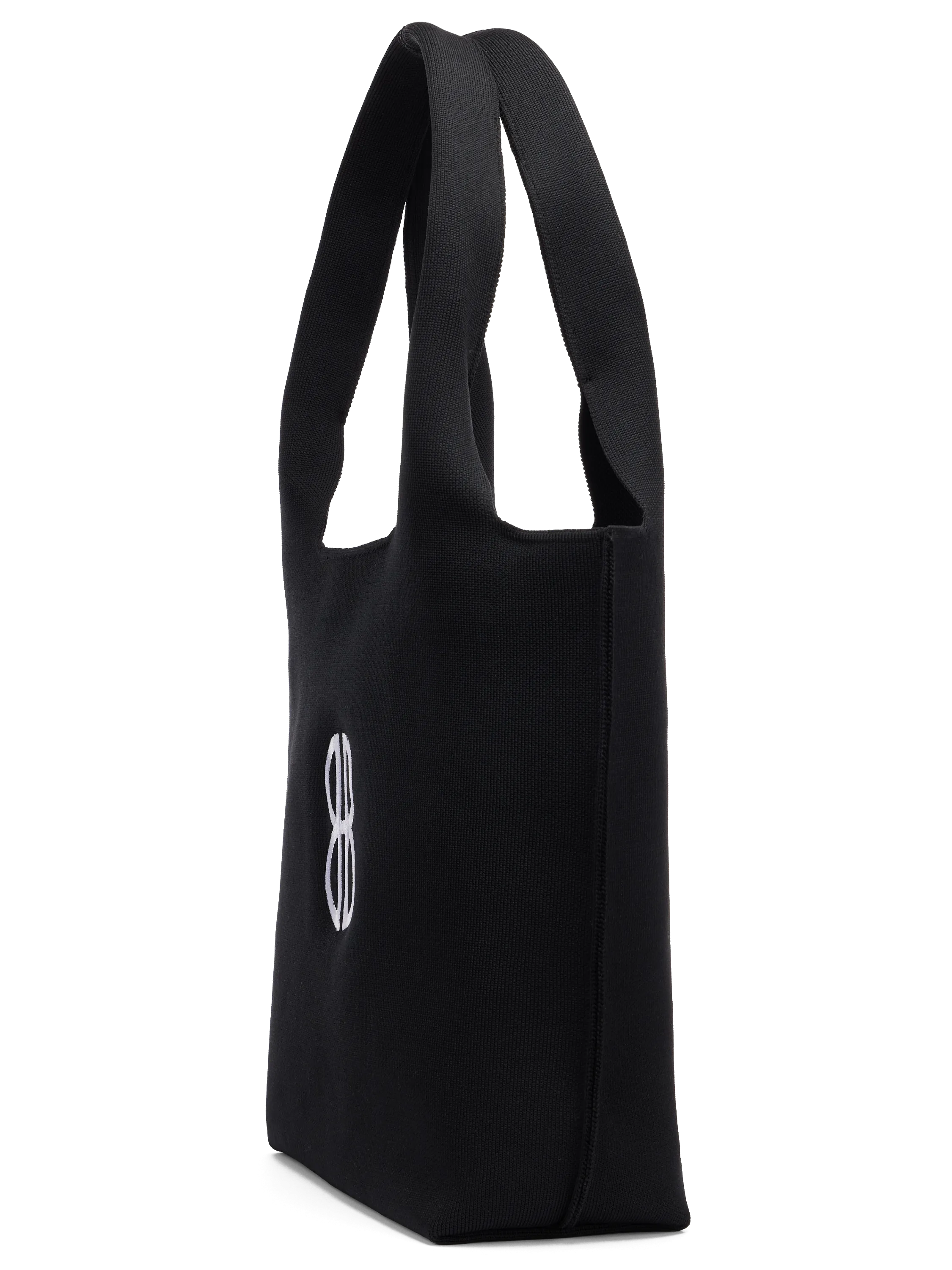 Sutton City Tote - Black Solid Monogram - Medium