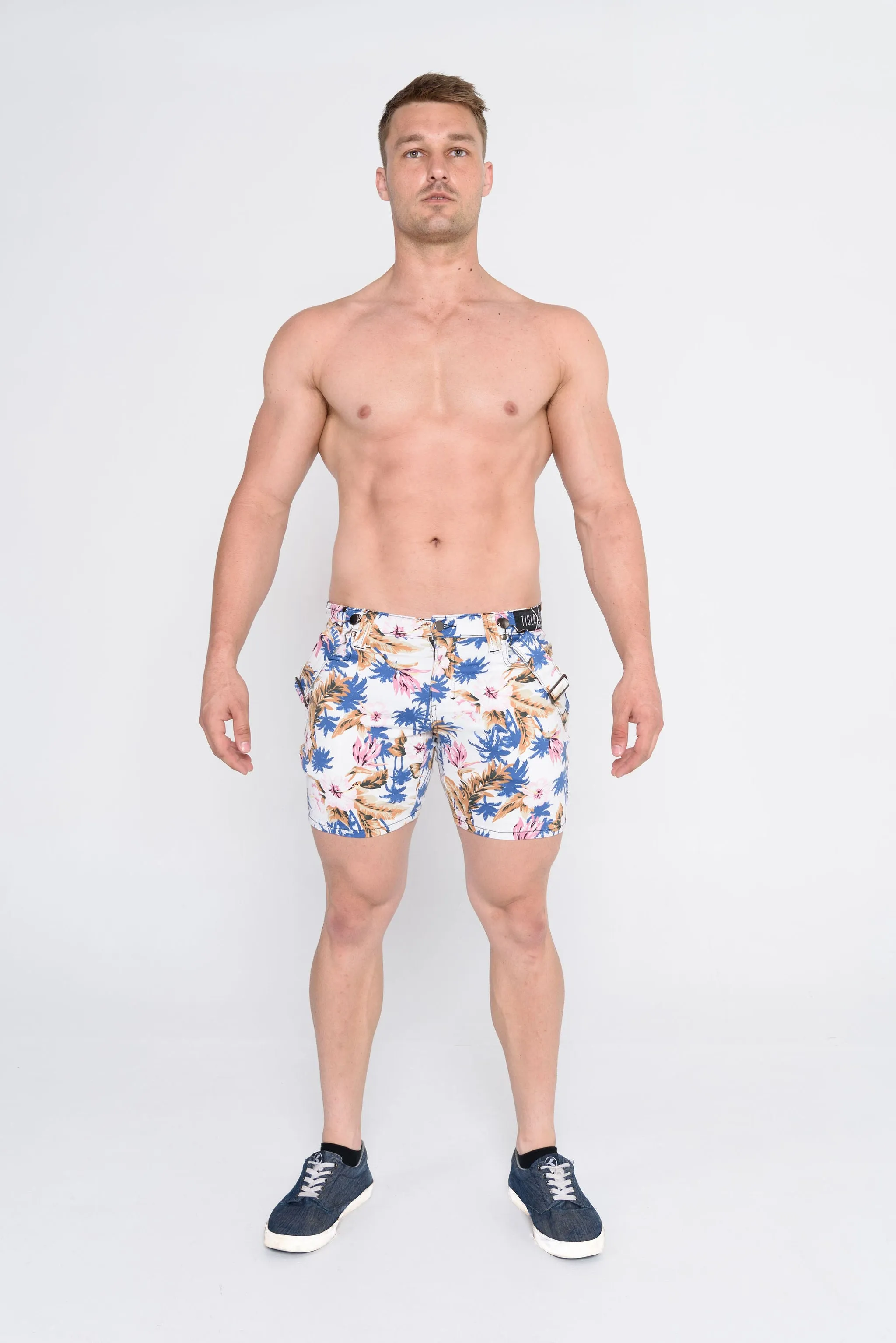 Taj White Hawaiian Short