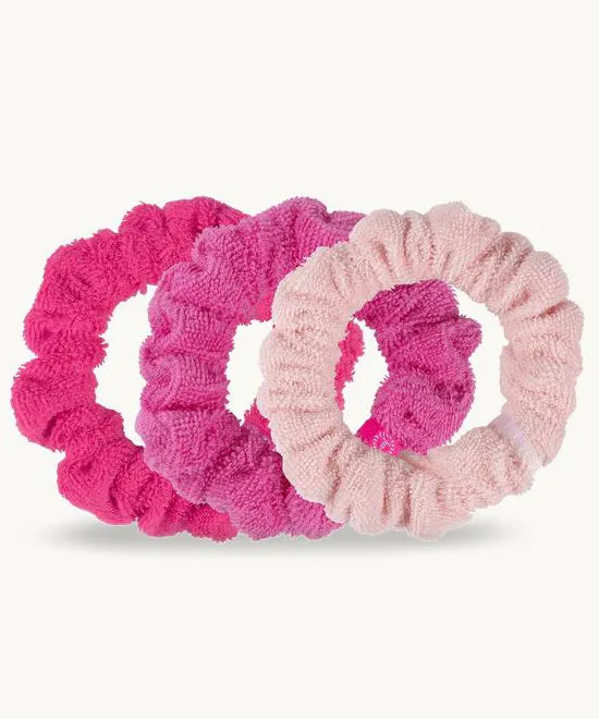 Teleties Terry Cloth Small Scrunchies, Set of 3 - Aruba