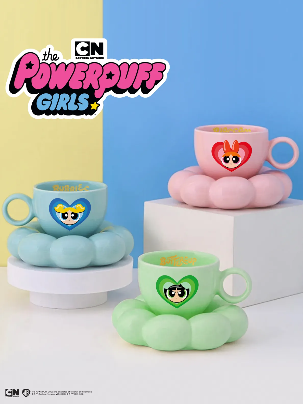 The Powerpuff Girls Blossom Mug   Saucer Tray