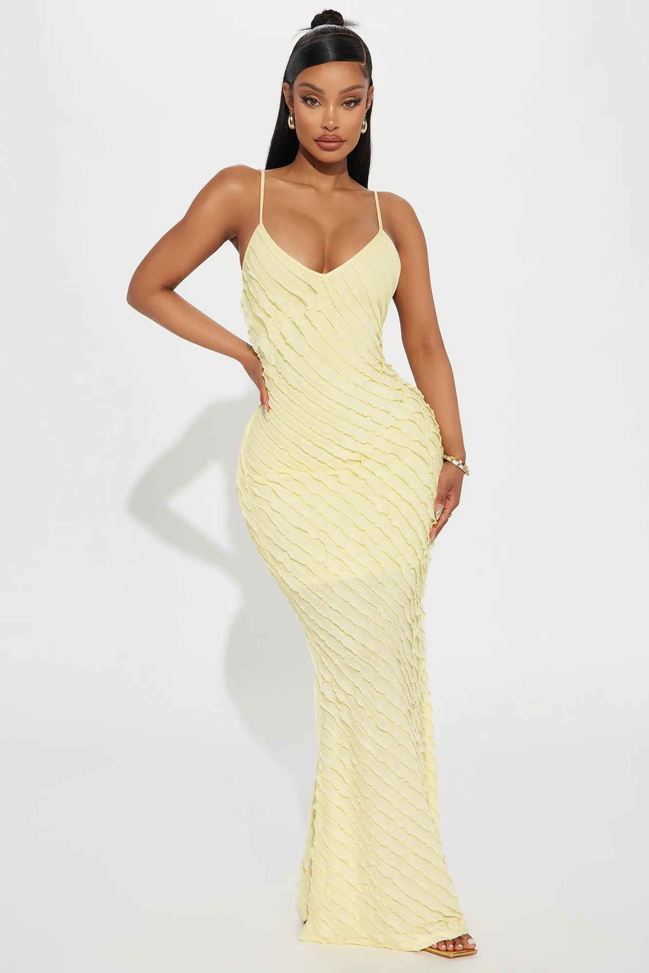 Time To Cool Off Maxi Dress - Yellow