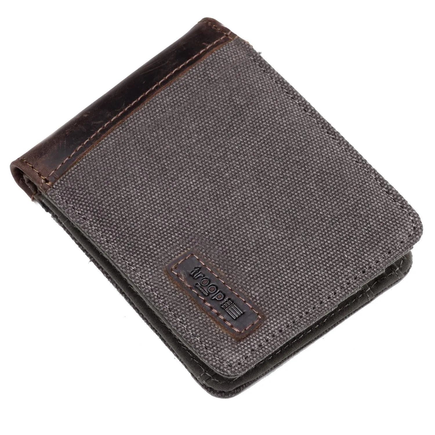 TRP0500 Troop London Accessories Canvas Bi-fold Wallet