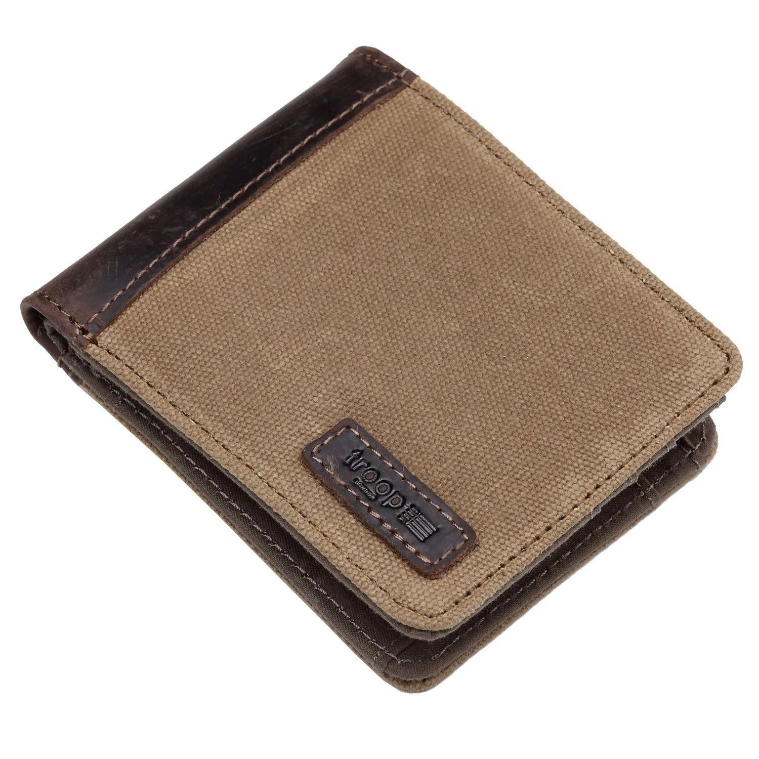 TRP0500 Troop London Accessories Canvas Bi-fold Wallet