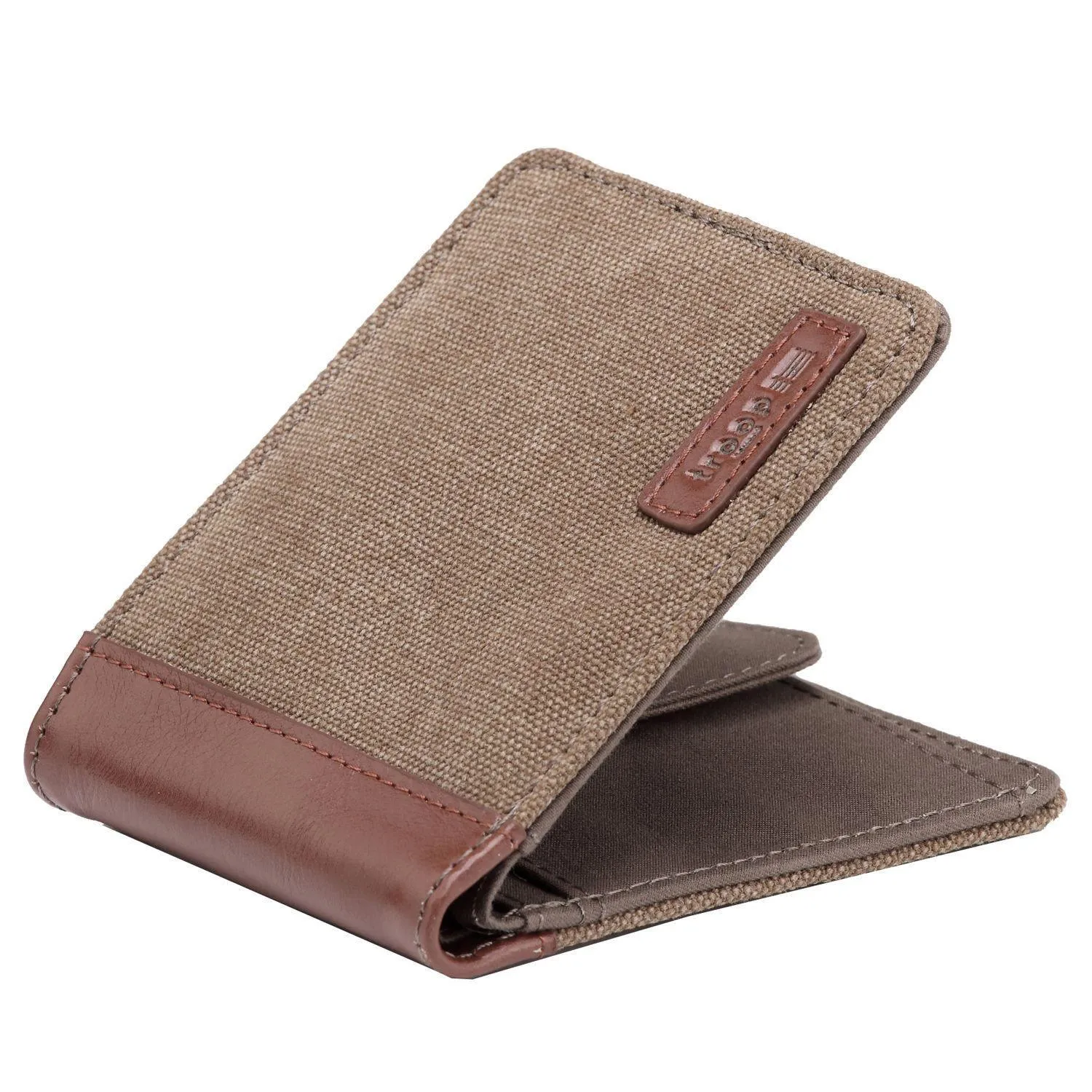 TRP0500 Troop London Accessories Canvas Bi-fold Wallet