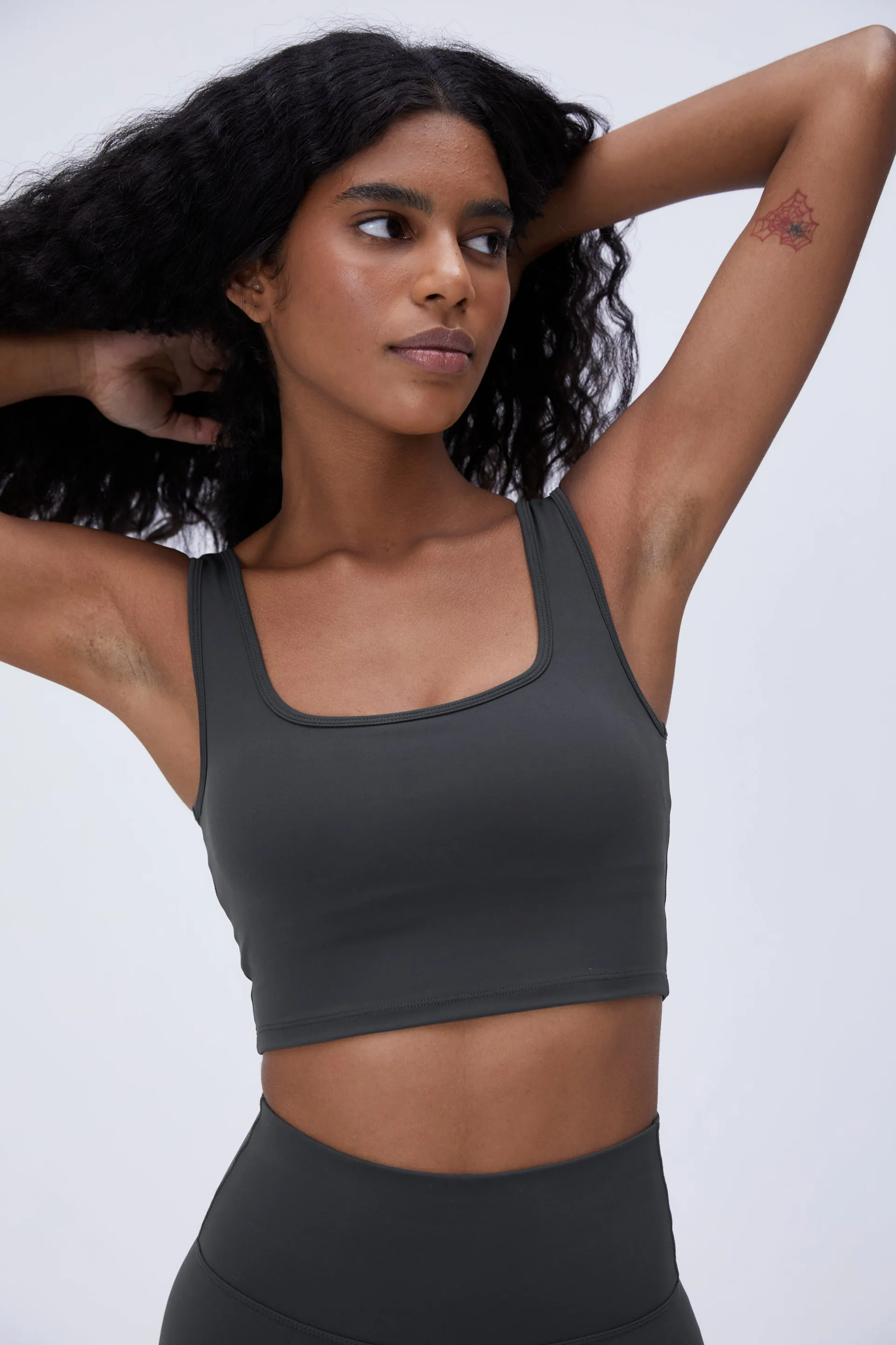 Ultimate Square Neck Bra - Graphite Grey