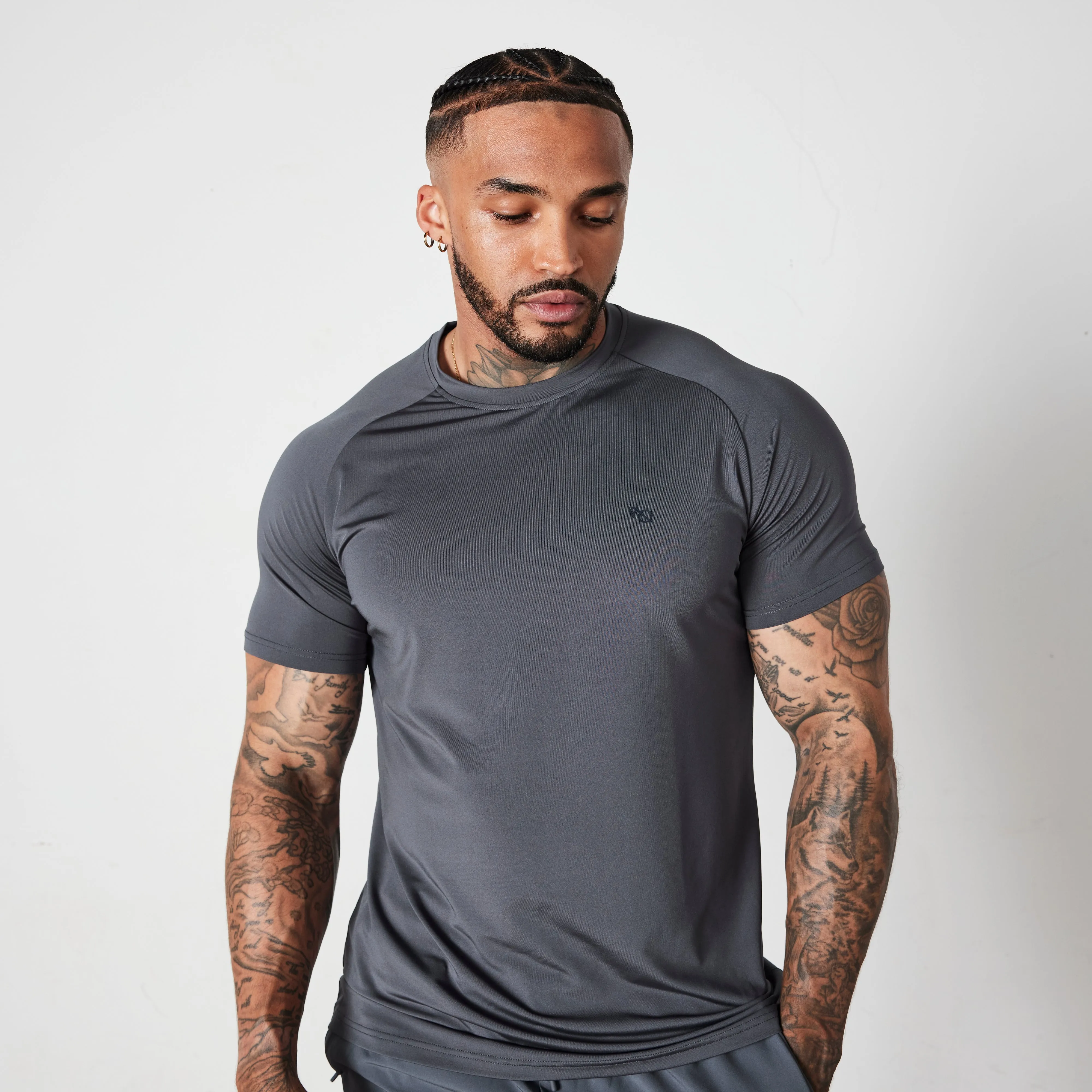 Vanquish Essential Denim Blue Performance Short Sleeve T Shirt