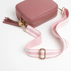 Verona Crossbody Tassel Antique Pink Bag with Candy Strap