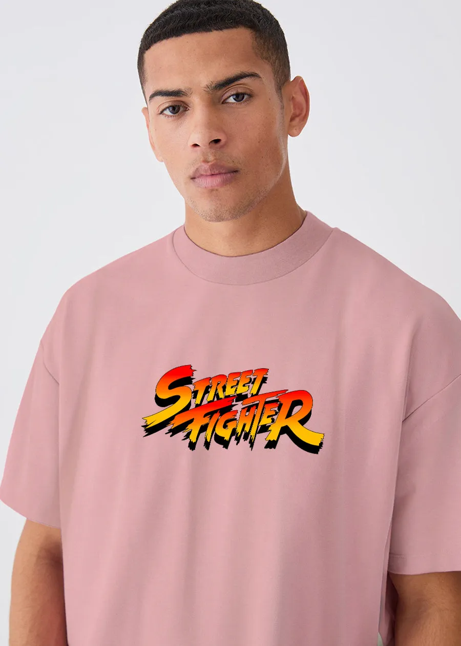 Warrior World Street Fighter Men Oversized Printed T-Shirt