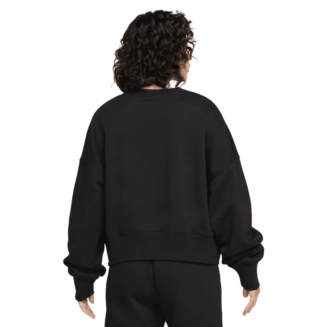 Women's Nike Sportswear Phoenix Fleece Crewneck - Black/Sail