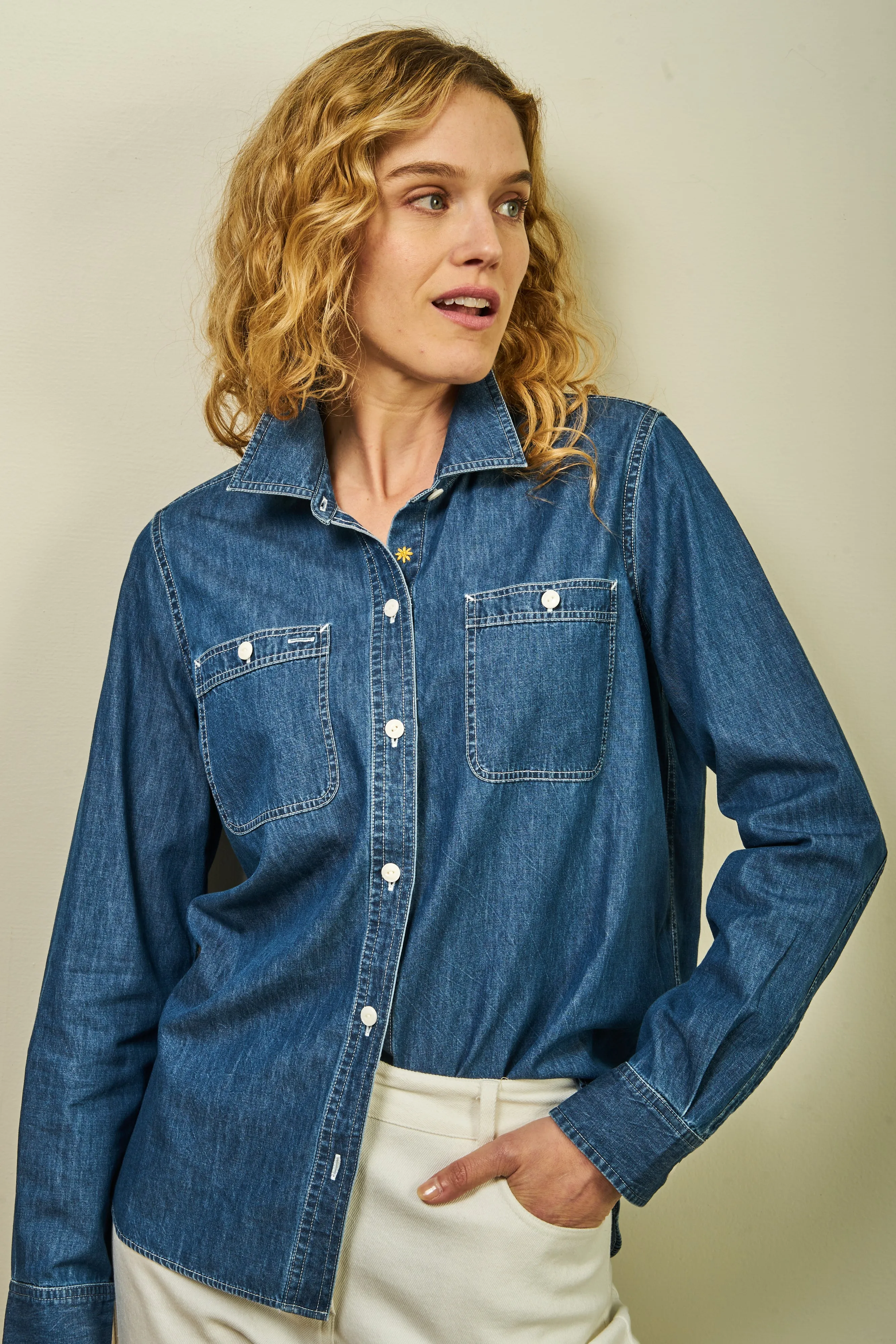 Women's Work Shirt in Denim