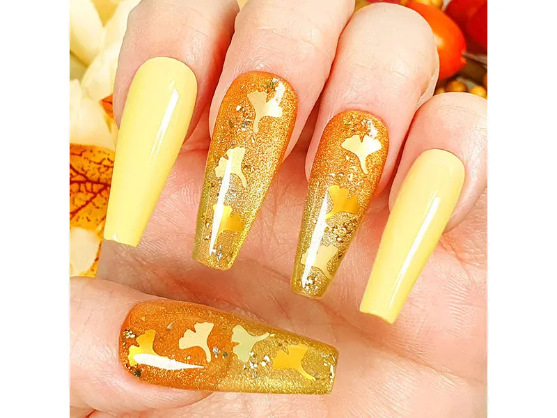 Yellow Mix Colors Ginkgo Glitter